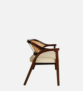 Rattan Elegance Series Mango Wood Bench in Ivory Colour